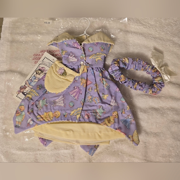 Daisy Kingdom Doll Dress w/ Purse Hair Scrunchie Sundress Vintage 17"-19" NWT - Picture 1 of 13
